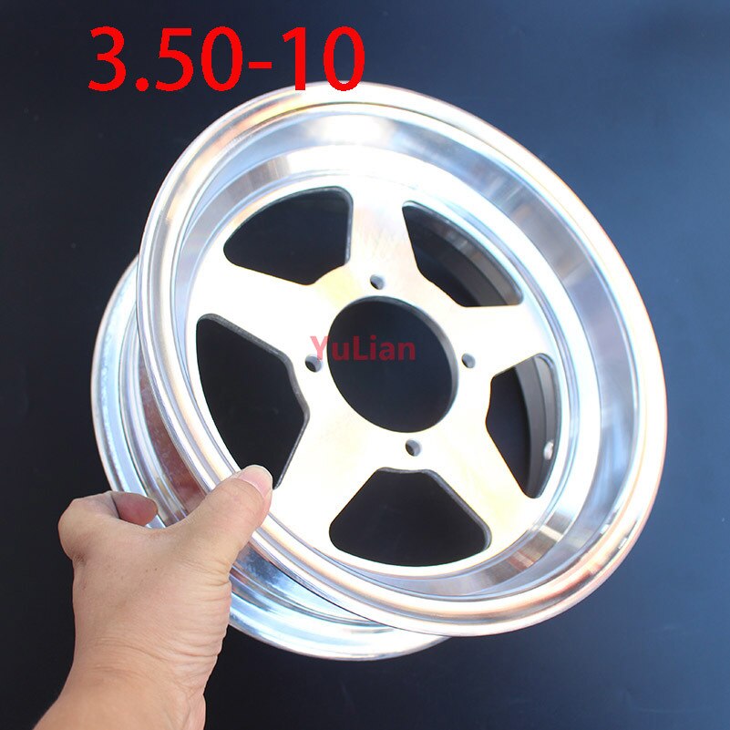 3.50-10 wheel hub Electric tricycle scooter aluminum wheel hub closed car four wheeled vehicle, 10inch vacuum aluminum wheel