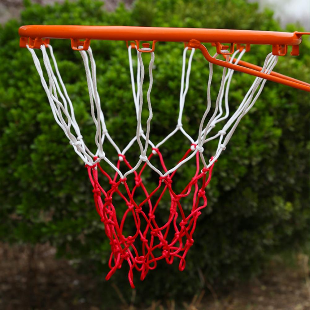 2Pcs Standard Basketball Net High Strength Solid Distinct Node 12 Buckles Basketball Hoop Net for Outdoor