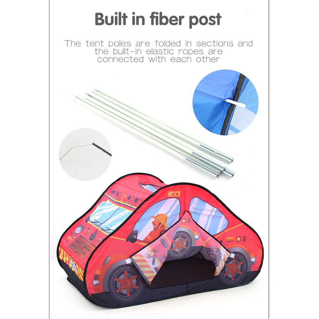 Opvouwbare Truck Spelen Tent Voor Kinderen Jongens &amp; Meisjes Playhouse Indoor Outdoor: school fire car