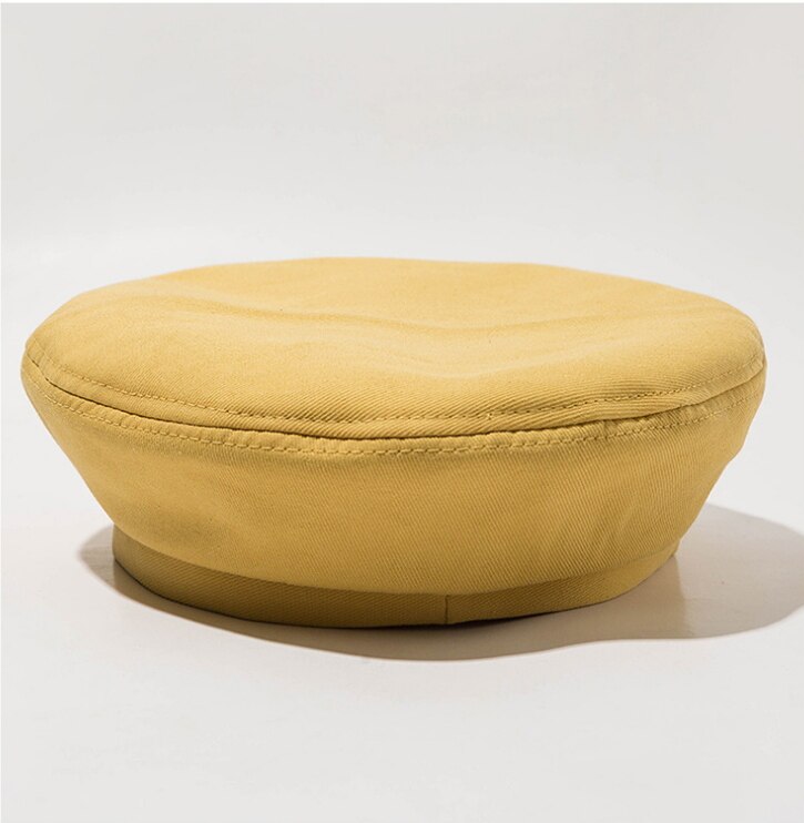 Retro cotton Beret Hat Women Cap Female Ladies Beanie Beret Girls For Summer And Autumn THIN: Yellow