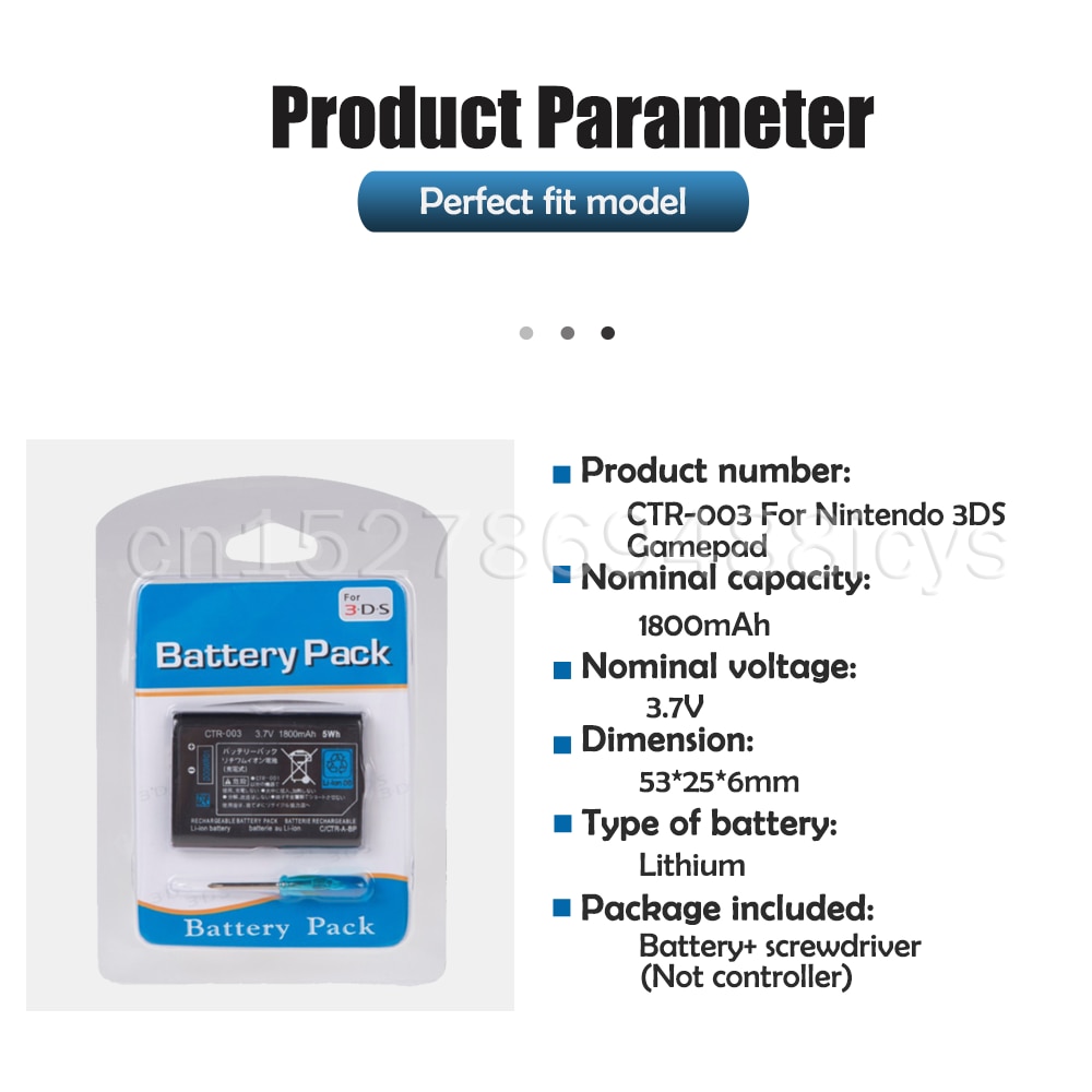 1 sztuk 3.7V 1800mAh CTR-003 akumulator litowo-jonowy do Nintendo 3DS 2DS wymiana kontrolera baterii z narzędziem
