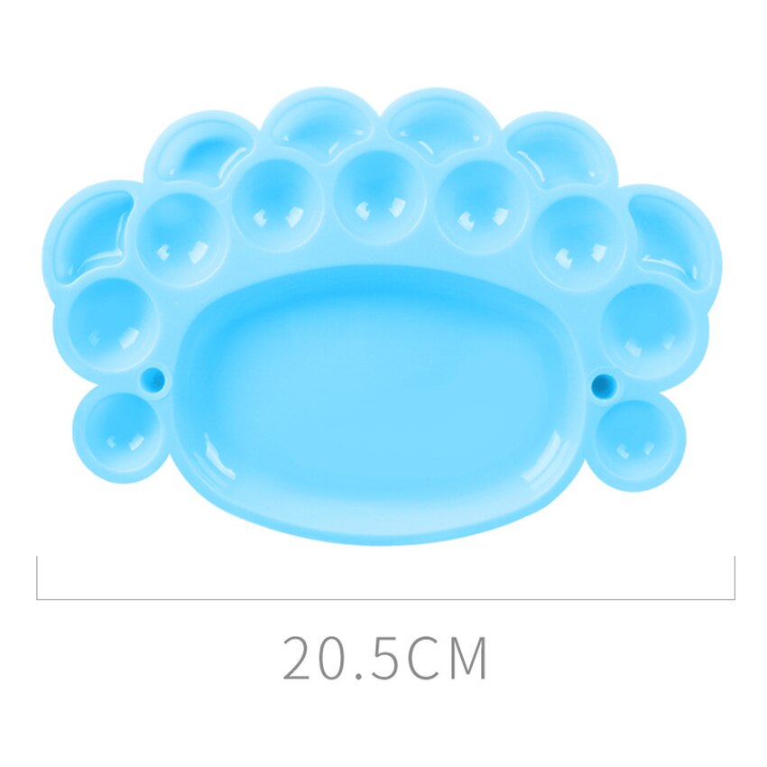 Footprint Shape Plastic Colour Palette Art Paint Drawing Tray Color Palette For Oil Watercolour White Painting Pallet Art tools