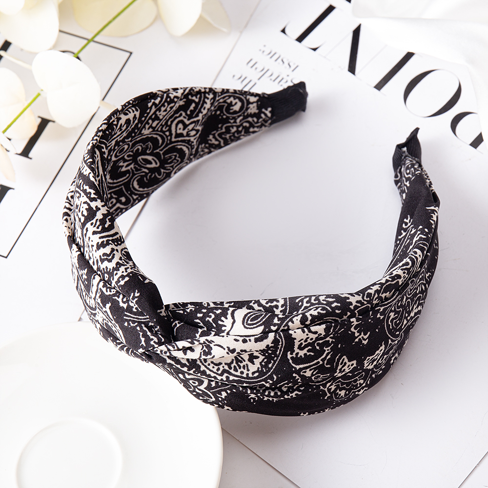 Druck Leopard Stirnband Breites Kreuz Frauen Haarband Elastische Schleife Haar Band Bands Lünette oben Knoten Mädchen Haar Zubehör: Licht Grau