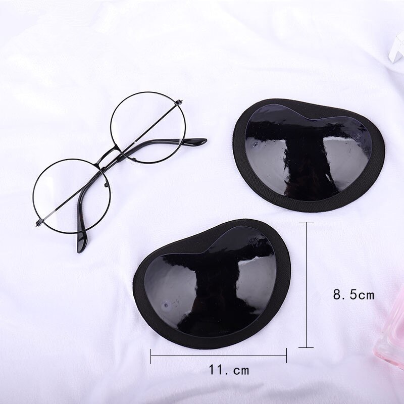 1 paar Adhesive Borst Bloemblaadjes Borst Plakken Siliconen Borst Pads Vrouwen Push Up Bh Borst Cover Onzichtbare Accessoires: Black