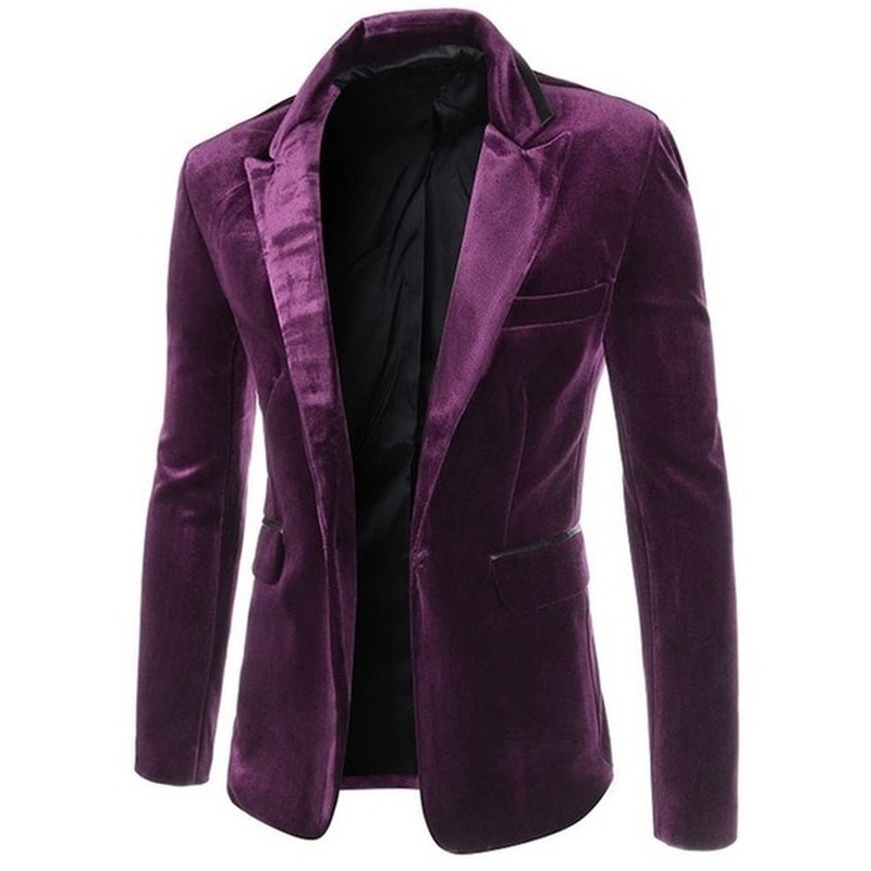 ZOGAA Herfst Winter Casual Heren Blazers Corduroy Patchwork Mens Business One Button Slim Fit Masculino Mannelijke Past Jasje Blazers