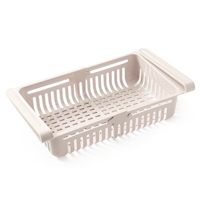 Kitchen Adjustable Stretchable Refrigerator Organizer Drawer Basket Refrigerator Drawers Vegetable Storage Rack Holder J025: color 4