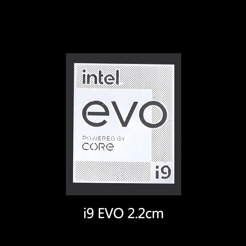 Etiqueta de Metal para ordenador, adhesivo Intel EVO i9 CORE i7 i5 i3 de 11. ª generación: A