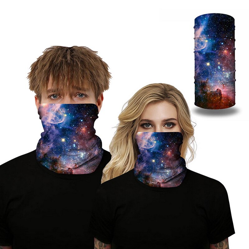 Galaxy print gezichtssjaal bivakmuts nekwarmer nekwarmer halve gezichtsbedekking hoofdbandana schild hoofdband hoofddeksels: 4