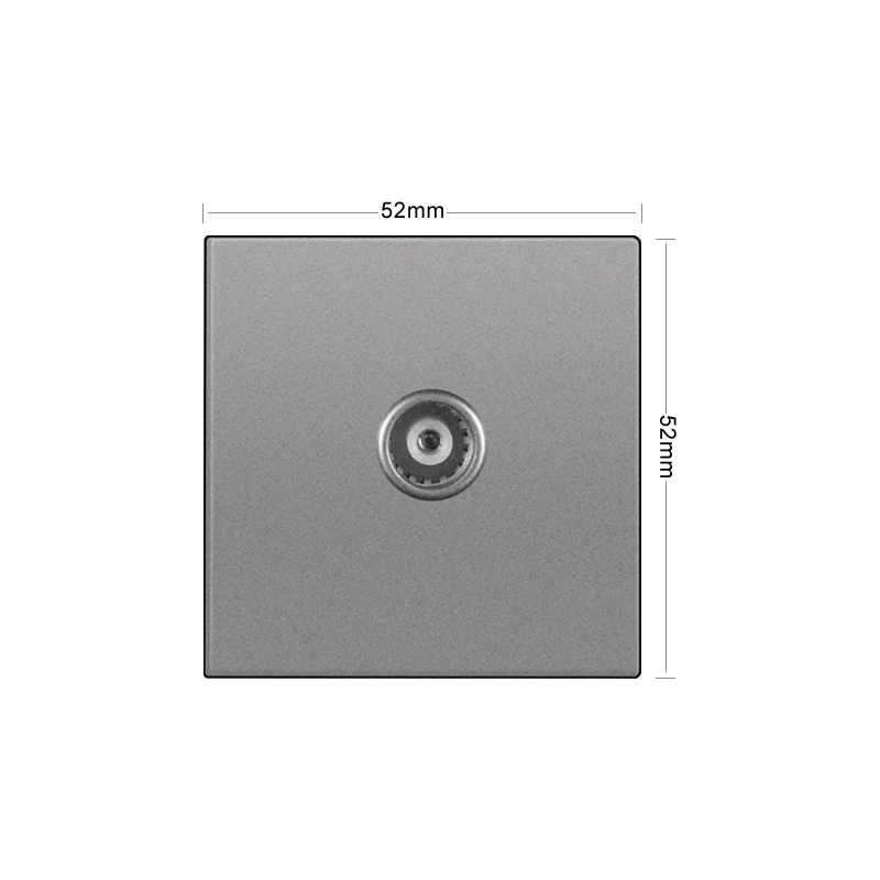 Novski wall mounted module DIY European standard gray crystal glass panel socket switch button function module combination