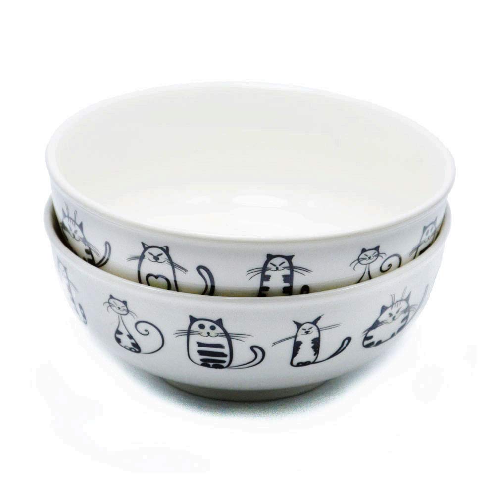 Bonjour Cute cerámica plato de gato taza tazón pequeños platos conjuntos de cena única plato postre bandeja bandeja de juego de platos y cubiertos Cocina