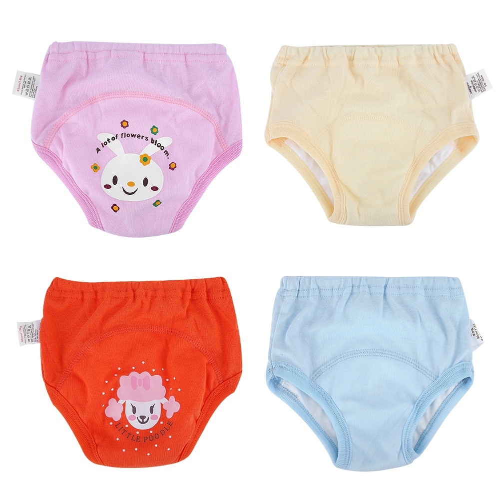 Nuevos pañales de bebé de 4 capas de entrepierna, pantalones de entrenamiento reutilizables, pañal de tela lavable, bragas orinal de algodón impermeables, ropa interior