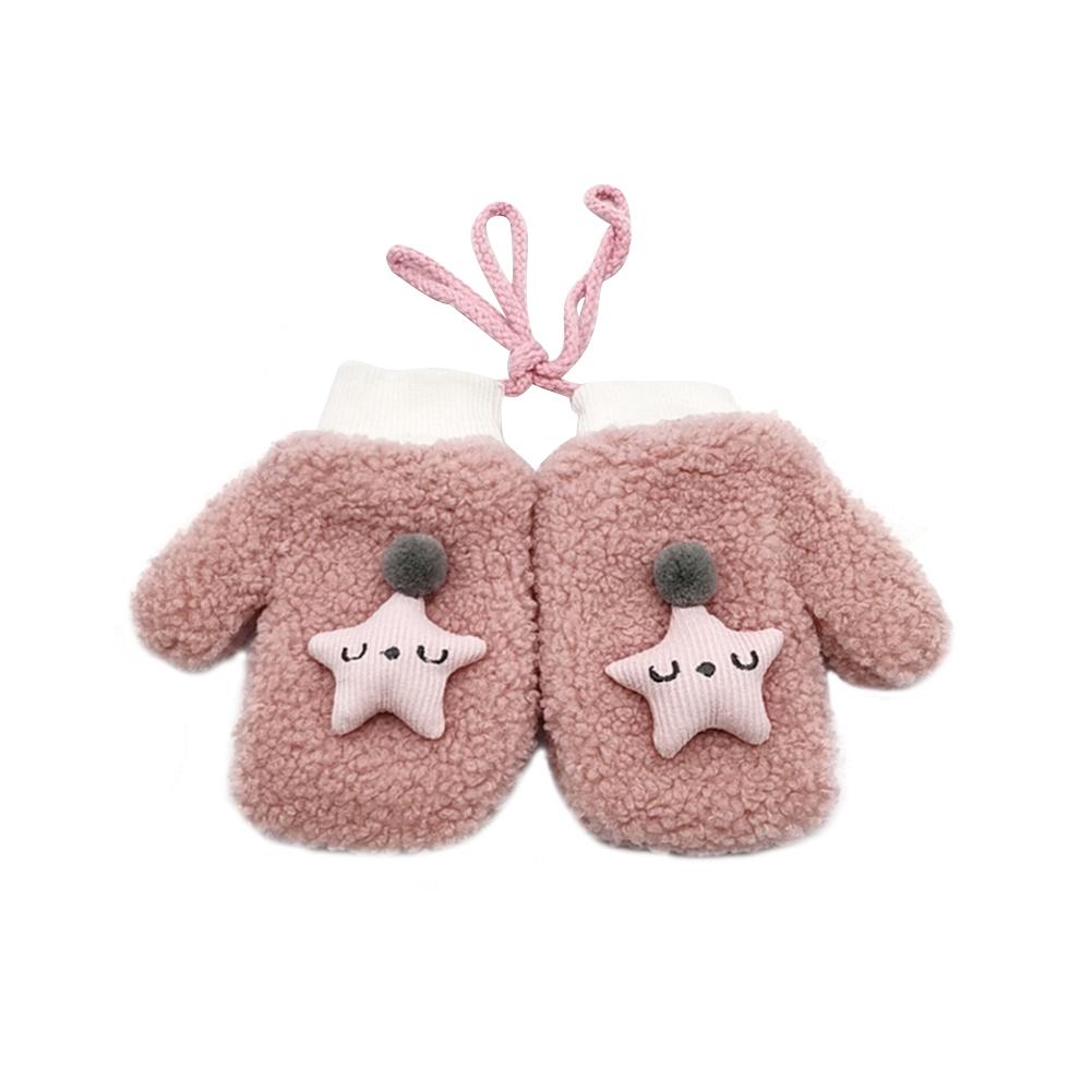 Leuke Herfst Winter Warm Thicken Handschoenen Kinderen Kids Fleece Zachte Meisje Jongen Mitten Imitatie Lam Pluche Leisure Verdikking: 22x10.5cm A