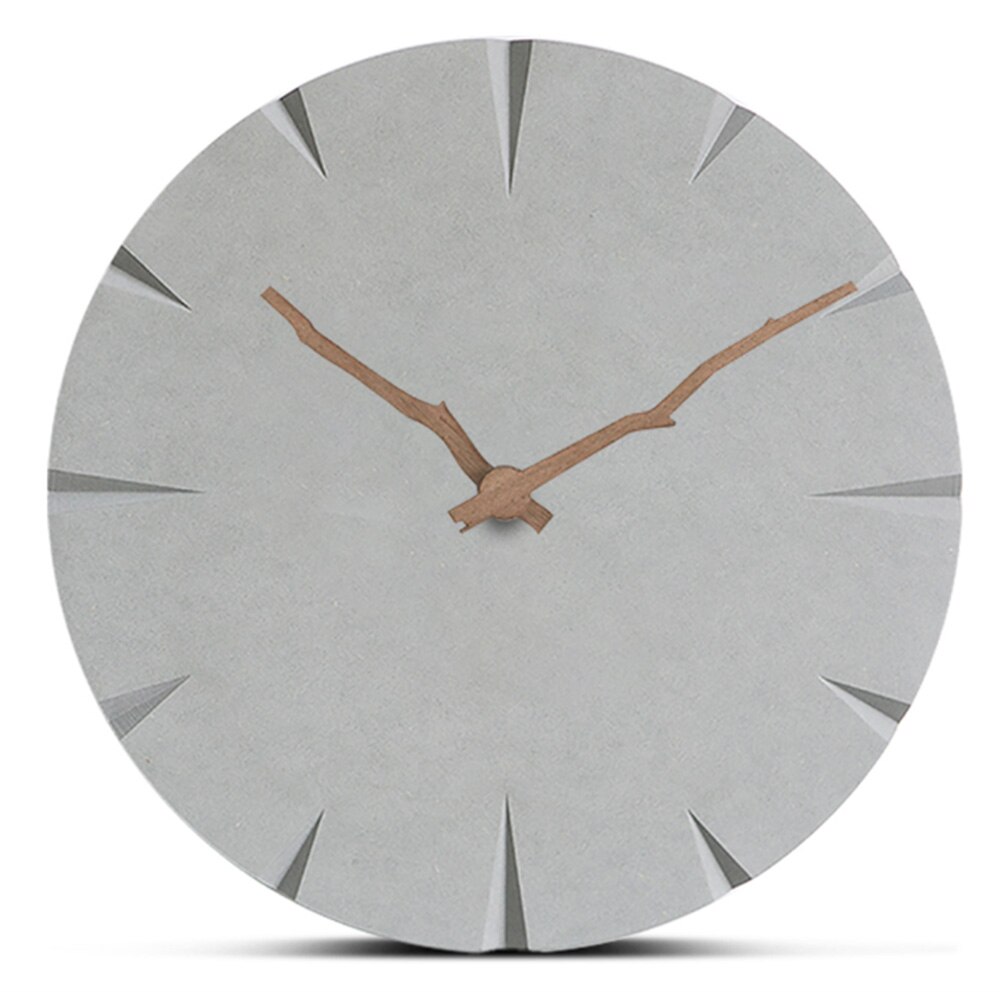 Large Wooden Wall Clock Simple Modern Nordic Silent Clocks Square MDF Wood Hanging Wall Watch Home Wall Decor 12 Inch