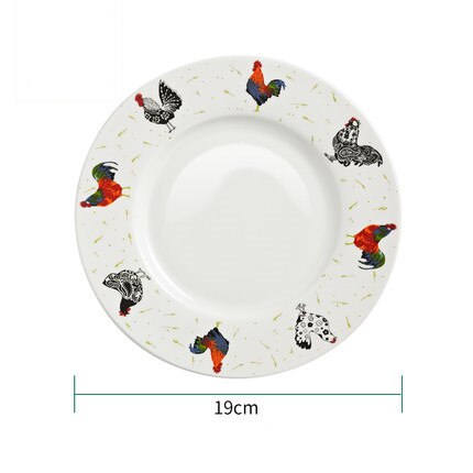 Western service fad bøf salat frugt tallerken stor skive britisk fin porcelænshund dessert tallerkener: 8 tommer plade