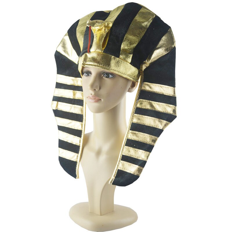 Sombrero Vintage de Egipto para niños y adultos, sombrero de rey Faraón Egipcio, tocado, vestido de fantasía, accesorio de disfraz