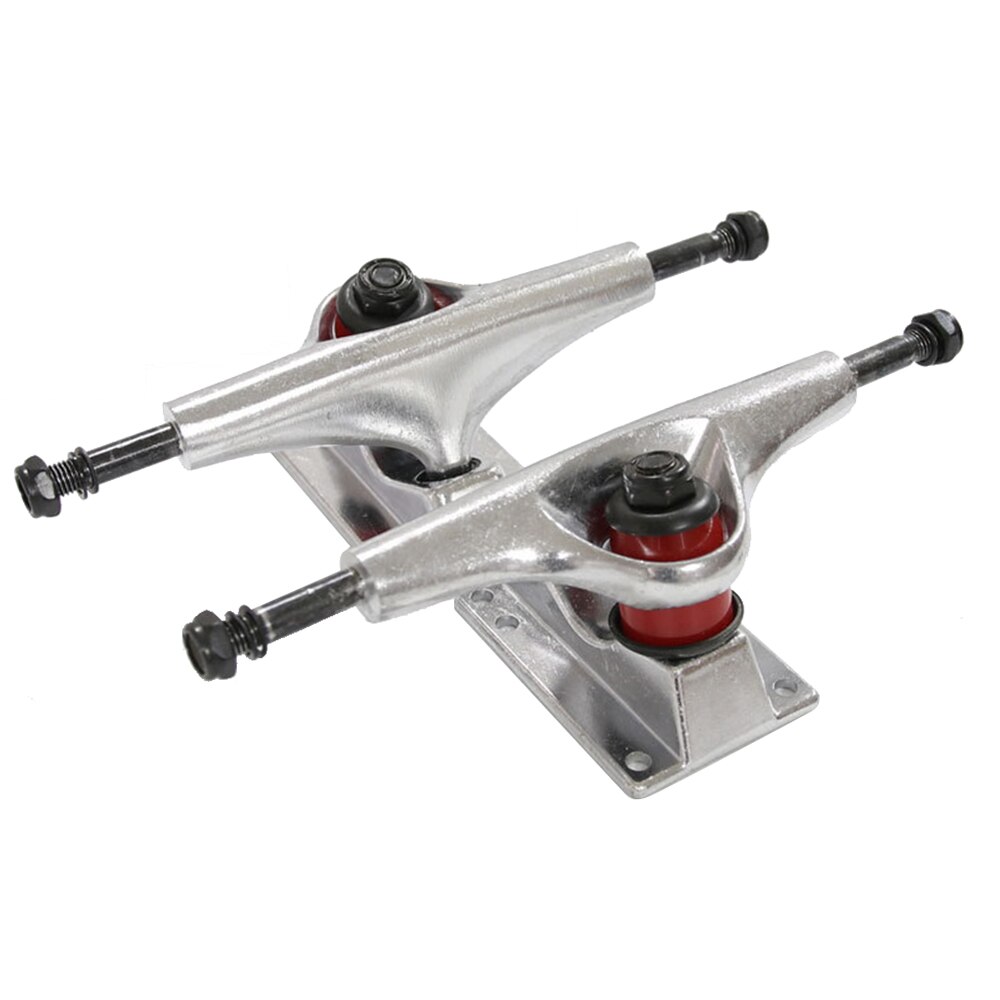 5Inch Skateboard Trucks Longboard Brug Skate Board Truck Beugel Road Skateboard Vervanging Voor Meest Skateboards: Silver