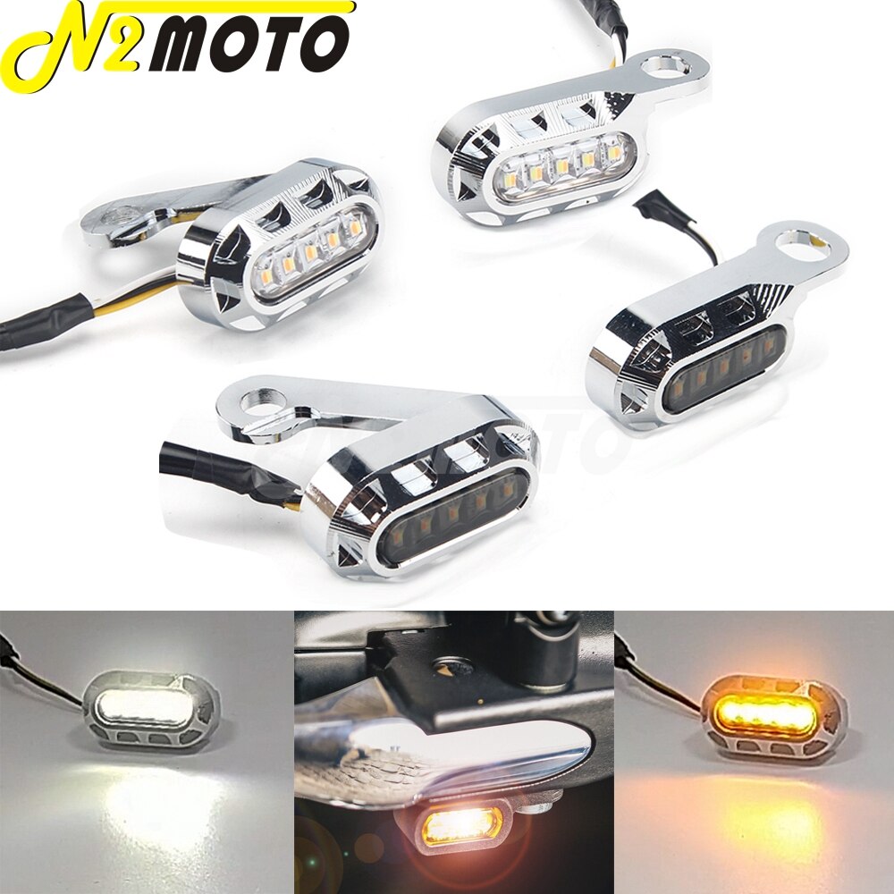 Mini clignotant LED CNC pour Harley Sportster 883, 1200, 48, 72, Super Low Roadster 2004 –