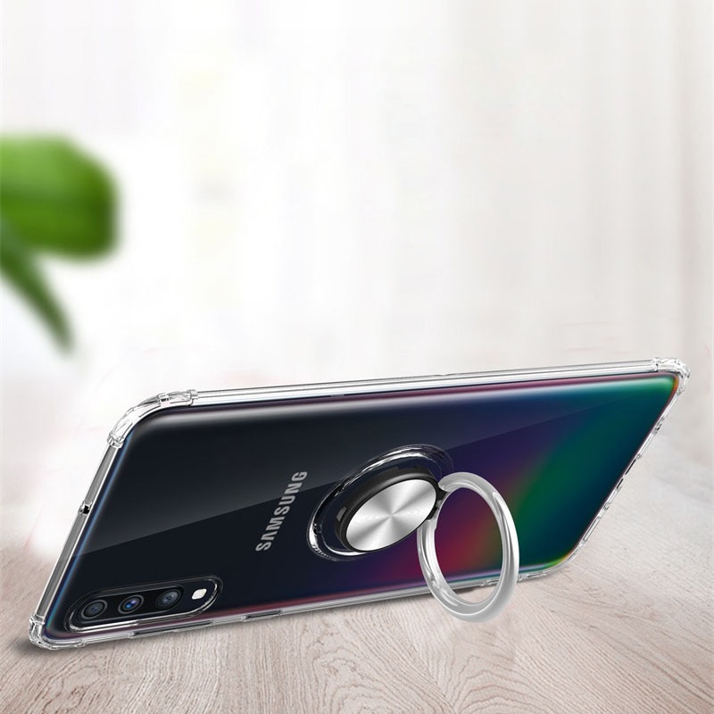 Support Transparent étuis pour Samsung A30S Coque de Protection en Silicone souple Coque de magnétisme pour Samsung a30s A 30s Coque