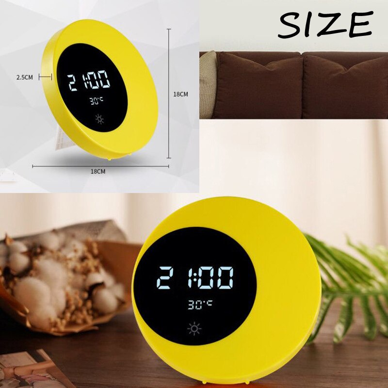 LED Moon wall clock Digital Table Clock Alarm clock Silent Movement Wall Clock Nightlight For Home Living Decorations Desk clock