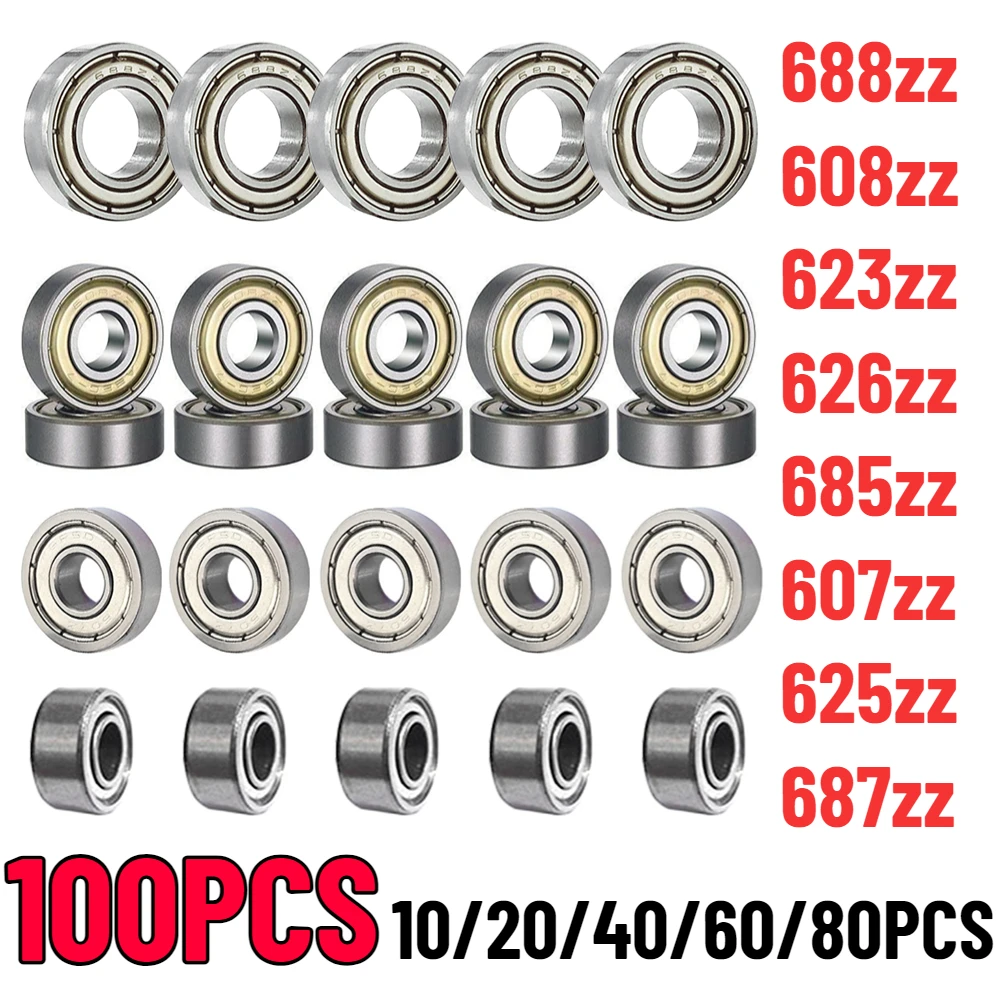 Kugellager 688zz 608zz 623zz 626zz 685zz 607zz Miniatur Lagerbier mit tiefer Mutter für Skateboard-Rolle-3D-Druckerlager