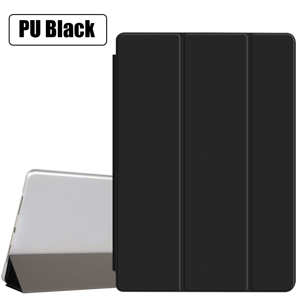 Tablet fall für Apple ipad Pro 9,7 Smart schlaf wake up Tri-falten Voller Protective flip-cover ständer für A1673 A1674 A1675: PU Black