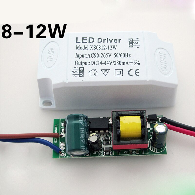 Ac90 ~ 265v 3 ~ 24w ledet driver strømforsyning adapter transformer til led lys til downlight-serien og tin lanterne serie led pærer: 8 12w