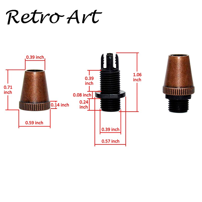 Pendant Metal Cord Grips Retro Cable Clamp Lock Polish Lamp Wire Lock