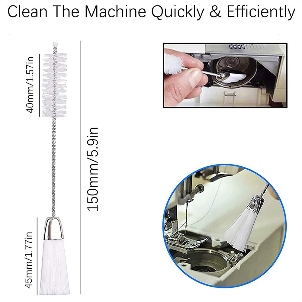 6pcs/set Sewing Machine Repair Kit Mini Sewing Screwdriver Sets&amp;Double Headed Lint Brush Sewing Accessories