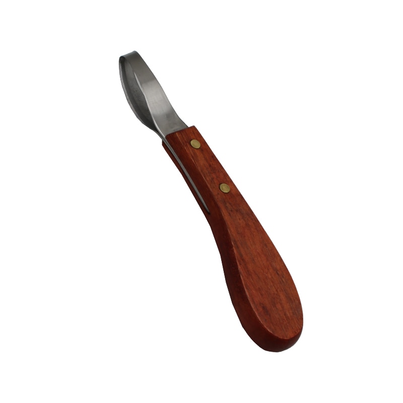 Stainless Steel Blade Edge Cattle and Horse Hoof Knife Shears Cutter Multipurpose Hoof Wooden Handle