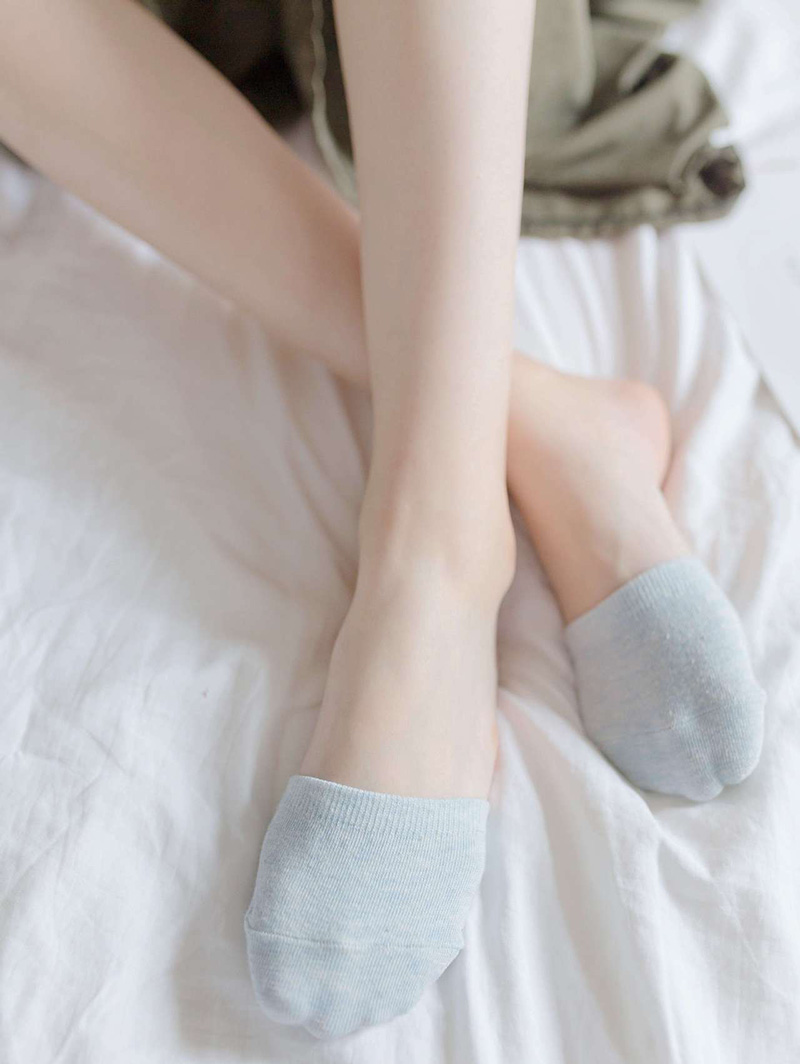 5 Pairs Voorvoet Sokken Vrouwen Zomer Snoep Kleur Vrouwelijke Half Voet Teen Cover Half Sokken Hakken Onzichtbare Katoen Ademend sokken: D blue