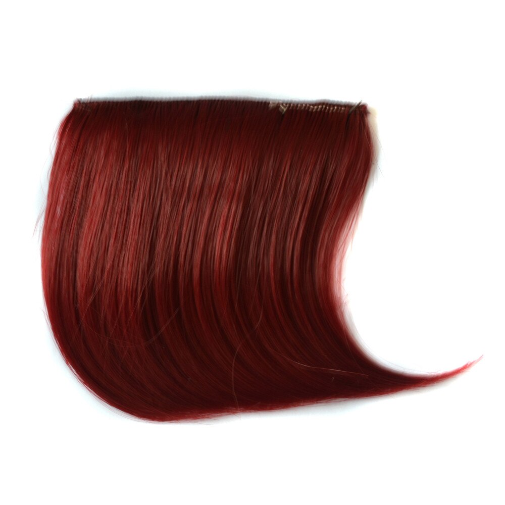 Bonito meninas clip on clip na frente do cabelo bang franja extensão do cabelo peça fina estilo de cabelo feminino acessórios # y30: G