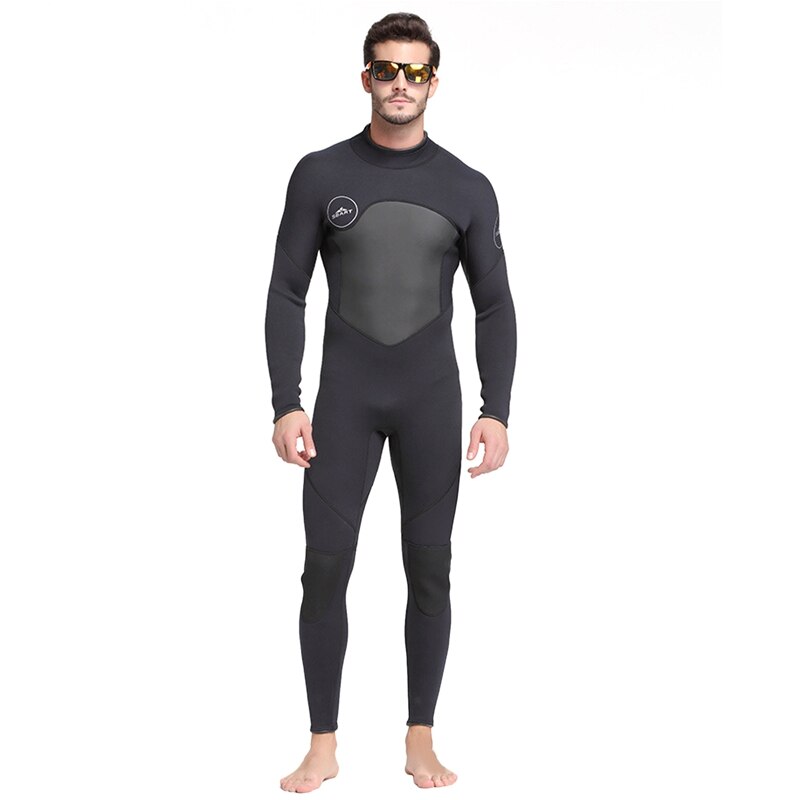 Men 3mm Neoprene Wetsuit High Elasticity Stitching Warm Surfing Diving Equipment Long Sleeved Wetsuit