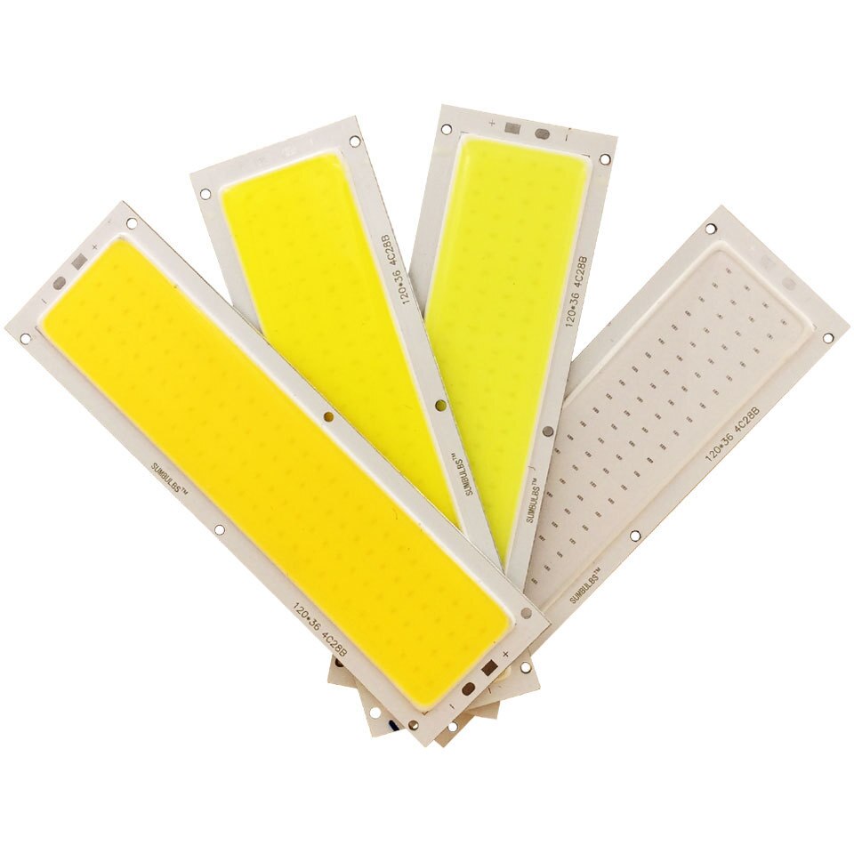 120x36mm flip chip COB integrated surface light source LED strip cob light board 10W 12V warm cold natural white blue