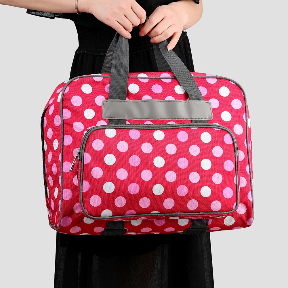 Bolsa de almacenamiento de punto de Cruz con bordado de textura clásica, ganchos de ganchillo, soporte organizador de hilo, bolsa de ganchillo duradera multifuncional