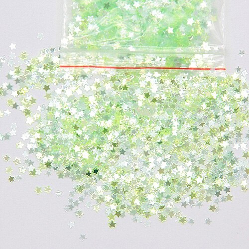 Boxi10g 3mm Glitter Slime Additives Supplies Sequins Slices Toppings Sprinkles Filler For Fluffy Cloud Clear Slime Clay: Yellow Green