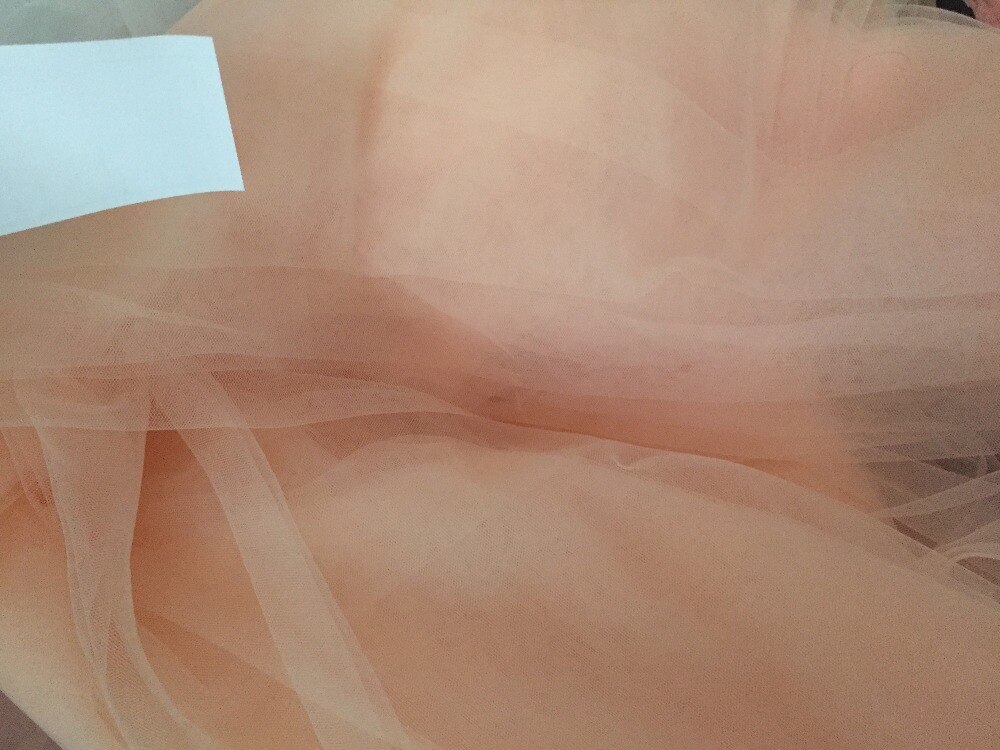 Blød lyserød nylon mesh net tyl lys blød gaze væv ren stof 65 " 165cm bred 2 yards / lot til bryllup ball kjole tutu slør