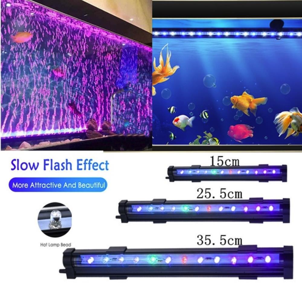 Onderwater Waterdichte Aquarium Licht Aquarium Led Lamp Rgb Aquaria Decor Verlichting Plant Lamp 35.5 Cm Dompelpompen