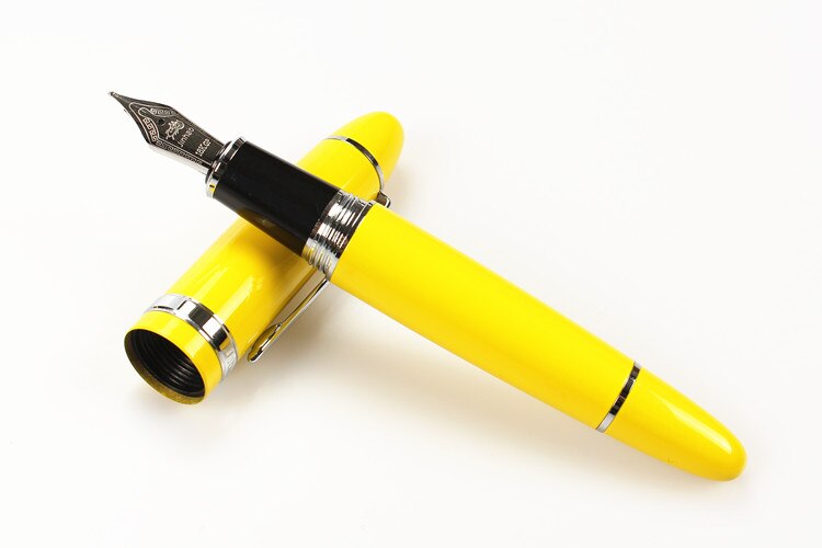JINHAO 159 18KGP 0.7mm MEDIUM BROAD NIB FOUNTAIN PEN free with a black pen pouch 8 COLORS FOR CHOOSE metal ink pen: I