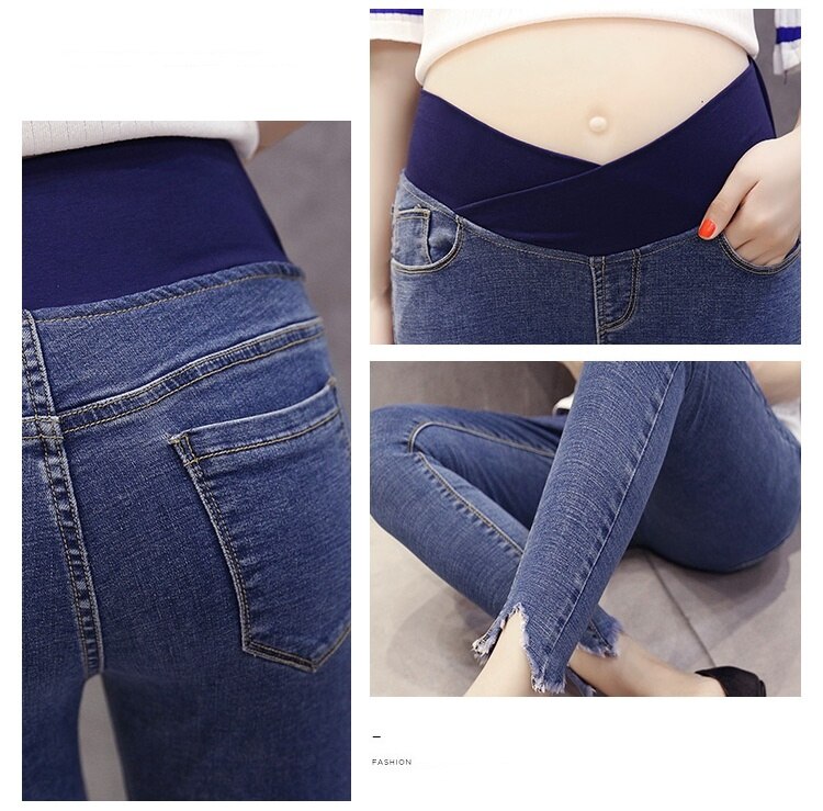Pantalones vaqueros de maternidad para mujeres embarazadas, ropa de Lactancia, embarazo, pantalones ajustados, ropa de maternidad