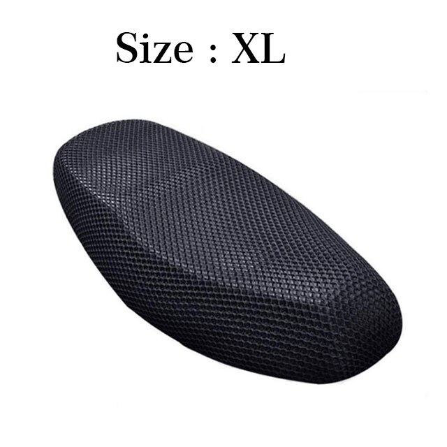 Funda de asiento de malla 3D para motocicleta, transpirable, de verano, para ciclomotor, Scooter, cojín antideslizante, accesorios impermeables: XL