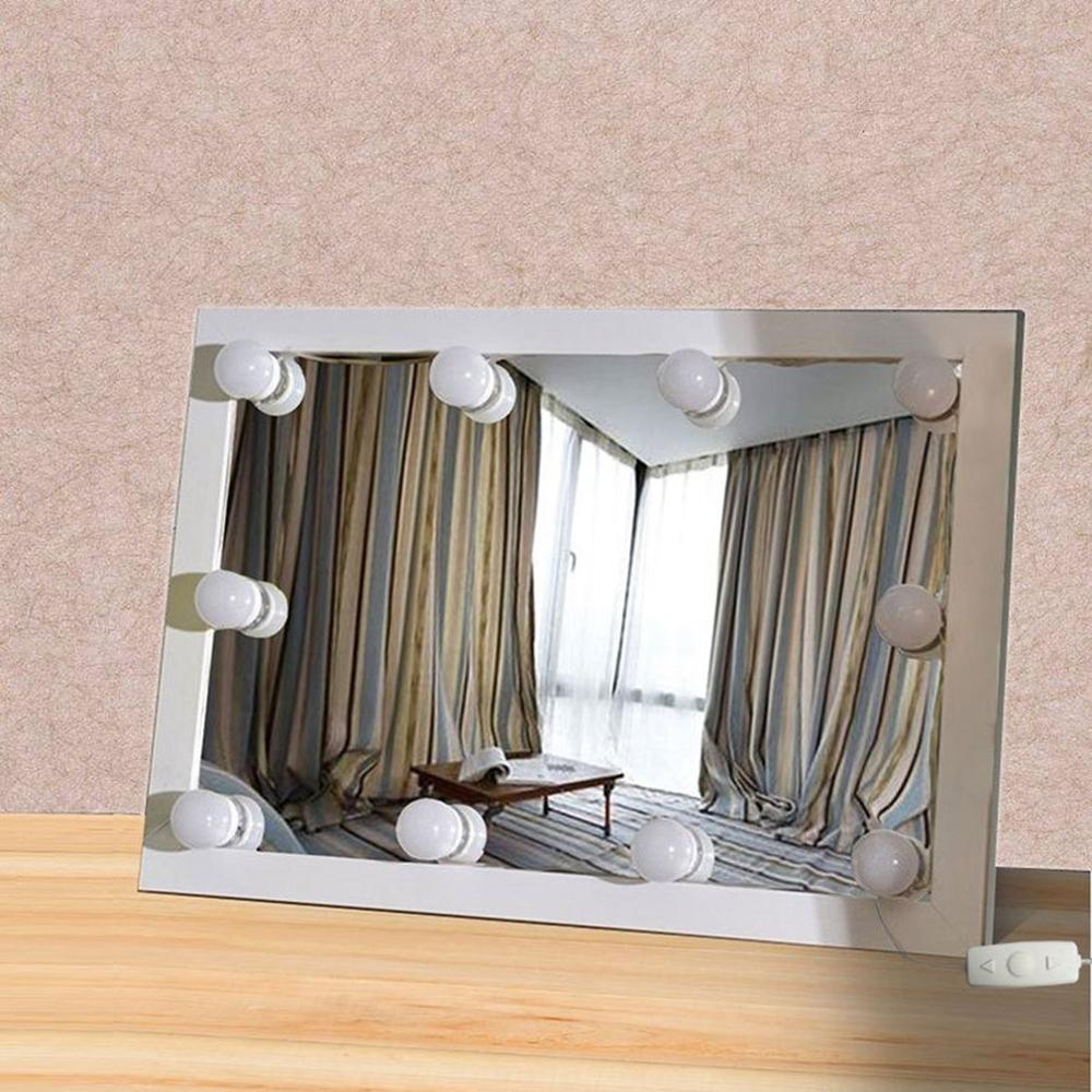 10 ampoules maquillage miroir vanité lumière LED ampoules Kit de lampe détachable naturel lumière blanche LED miroir de vanité luminosité réglable
