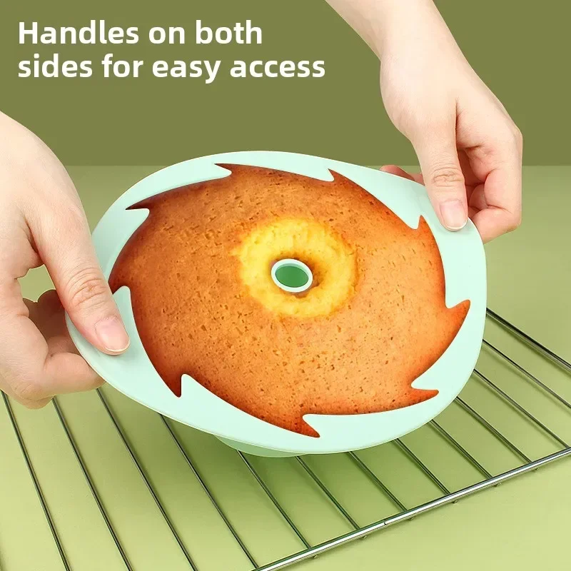 Large Spiral Silicone Cake Mold Flower Shaped Mold Cake Mold Easy Demolding Baking Cake Mold Kitchen Baking Utensils