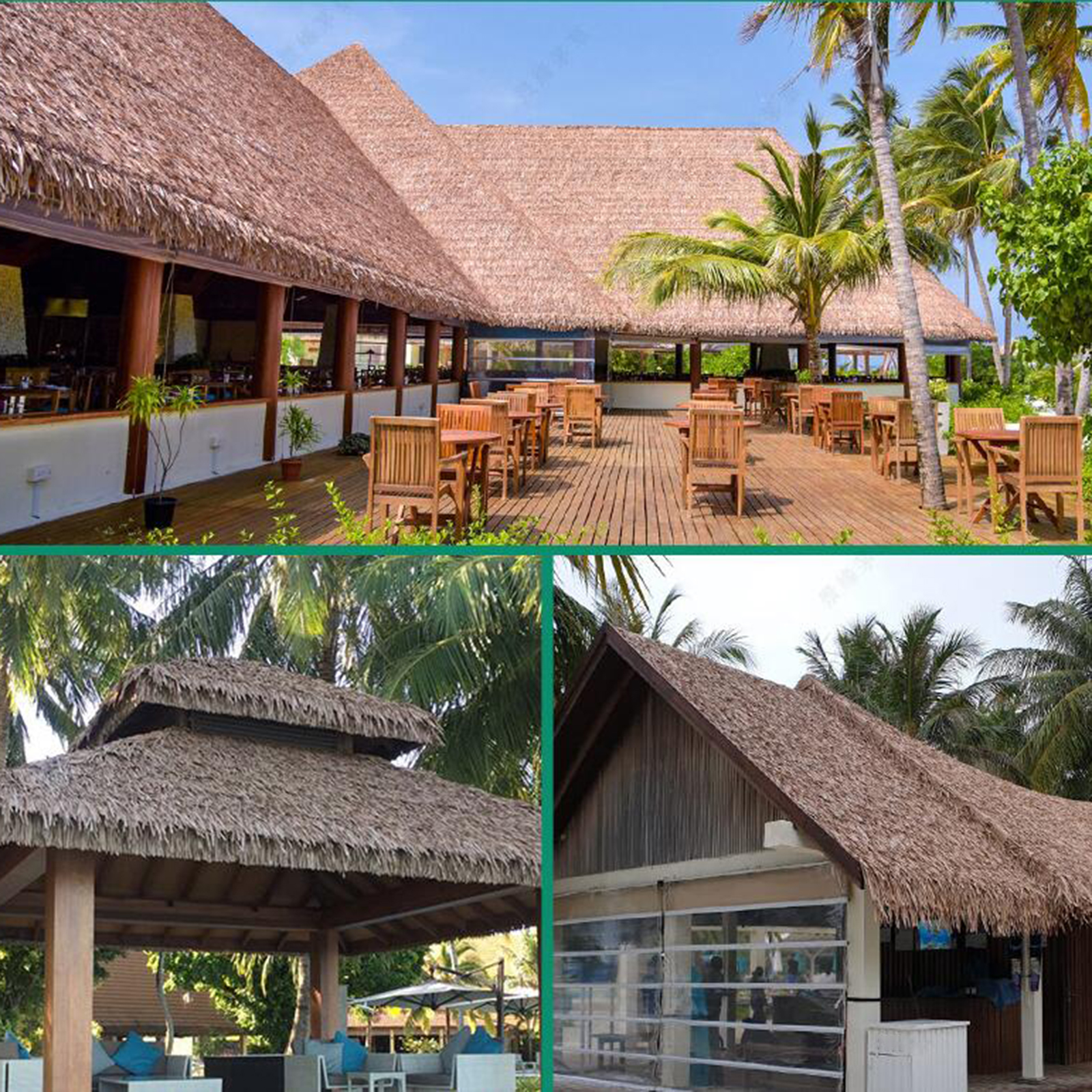 Gras Kunstriet Dakbedekking Voor Buitentuin Patio Paraplu Cover 1M X 50Cm Stro Dak Rieten Dak Simulatiepaneel Palm Riet