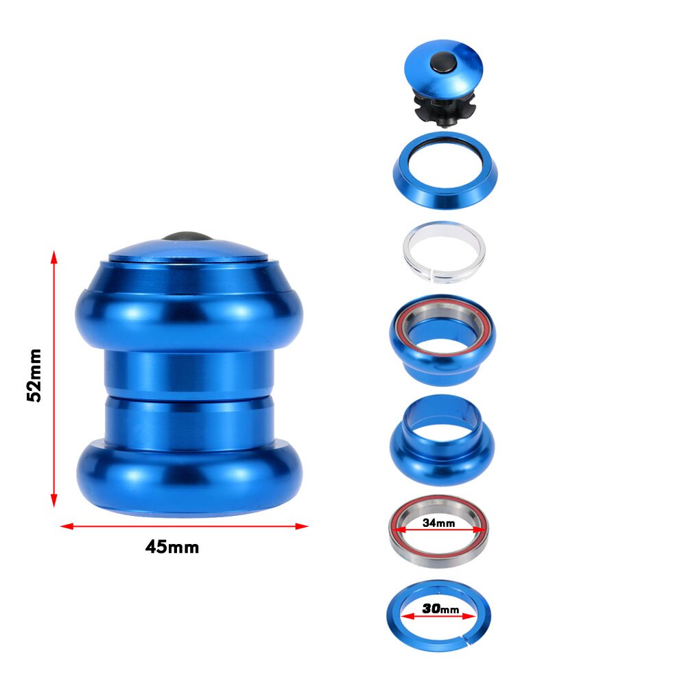 Auriculares externos de para bicicleta de montaña, sin rosca, 1/2 ", rodamientos sellados de cartucho, 34MM