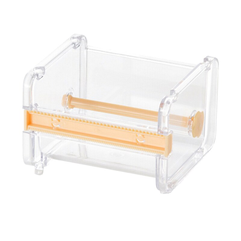 TUANTUAN 1PC Tape Storage Organizer Cutter Holder Office Tape Dispenser Office Supplies Stationery Masking Tape Cutter: yellow