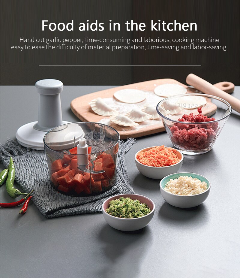 Manual Food Grinder Baby Solid Feeding Food Mills Children Meat Vegetables Minced Machine Portable Kitchen Tools