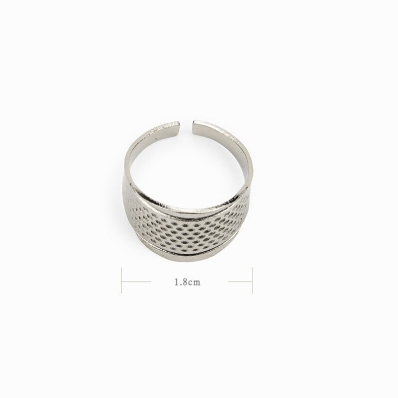 Anillo dedal Protector de dedo ajustable, aguja dedal para trabajo manual, artesanía, hogar, accesorios para herramientas de costura