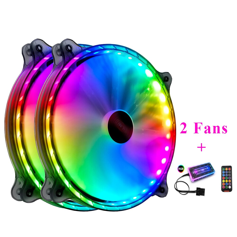 Högt luftflöde 200mm st fodral fläkt ventilador tyst kylning för dator 6 pin mute pwm rgb fodral fläktar kylare justera fläktar kylare: 2 in 1