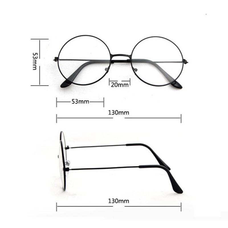 Round Plain Clear Glasses Ultra Light Metal Decoration Transparent Women Eyewear Frames Prescription Optical Spectacle Frames