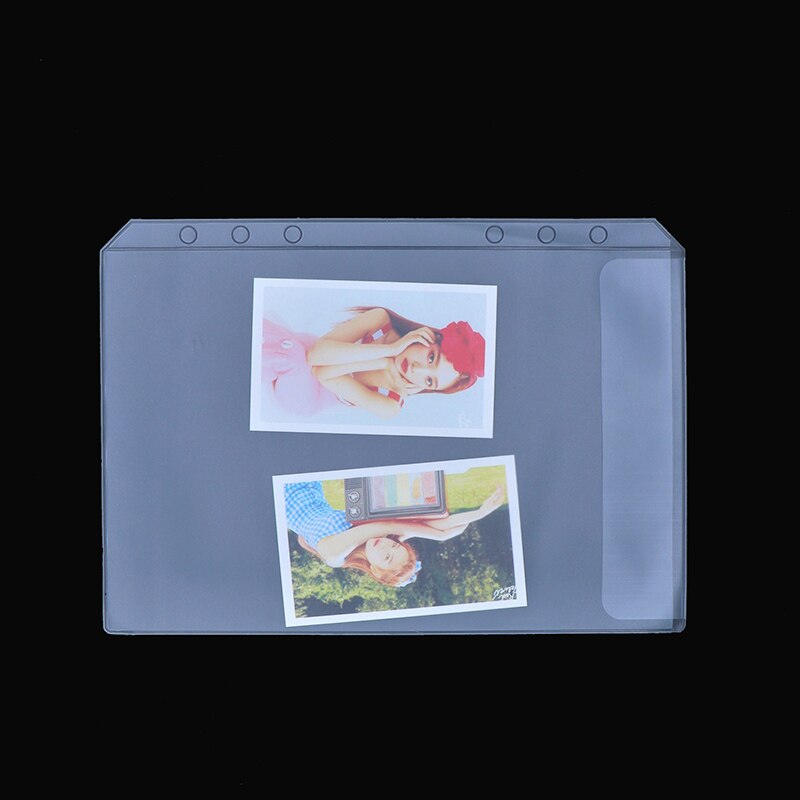1PCS A5 / A6 transparent PVC zipper presentation file folder bag compact planner file holder bag: A5 Single port